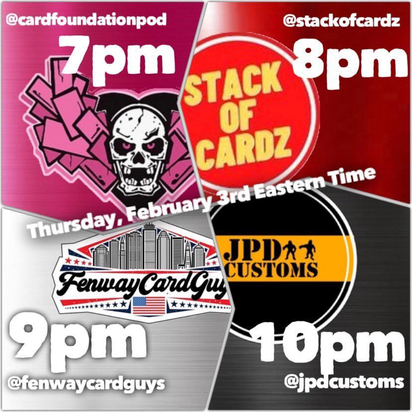 cardfoundpod's tweet image. TOMORROW! Over 4 hours of wrestling card streaming on whatnot! Join us all on what will deff be a fun night of ripping wax and moving singles!
