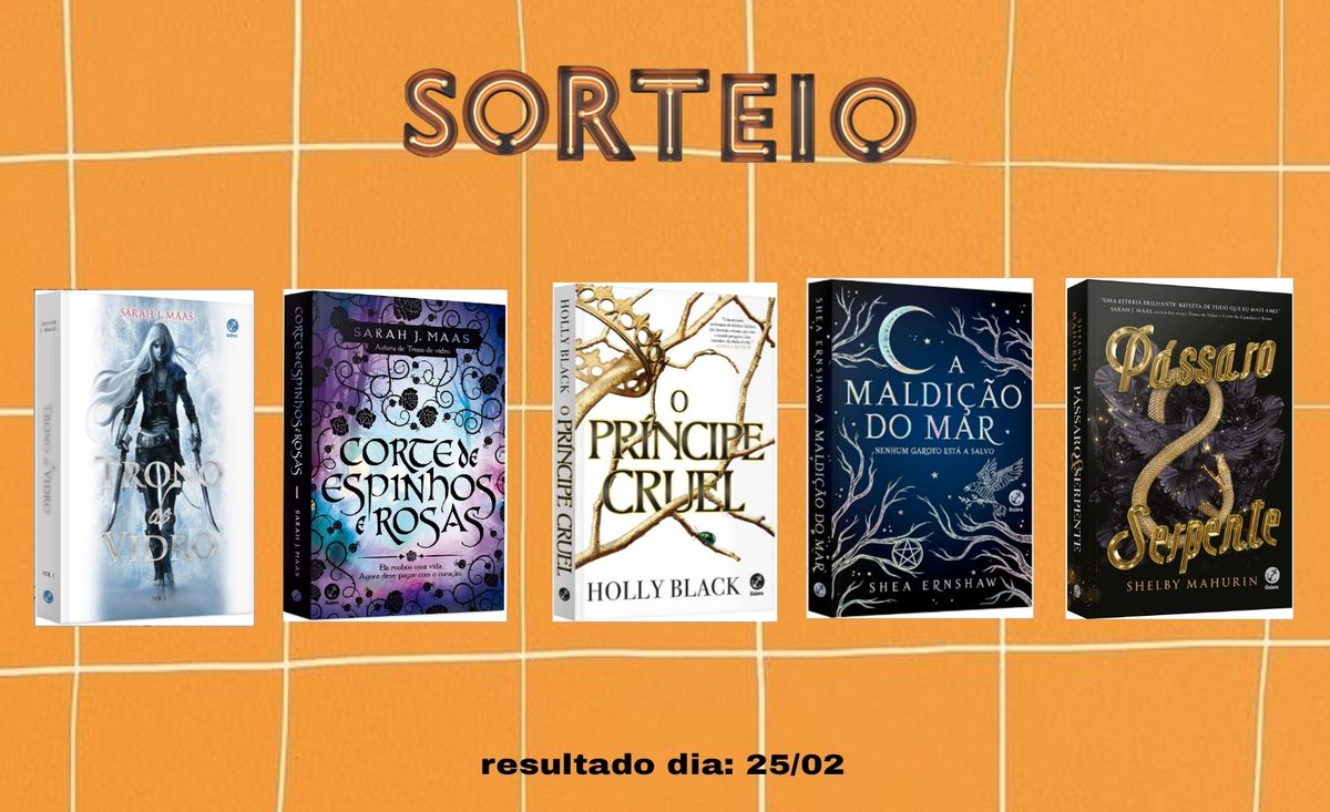 sorteiobook's tweet image. 🎁 SORTEIO DE 3K 🎁

Para comemorar o crescimento desse cantinho, vamos presentear um seguidor com UM livro da imagem abaixo de sua escolha! 

• REGRAS:
- Seguir: @sorteiobook e @sh4ydaqui
- RT e FAV nesse tweet 
- Marcar 2 @

• Resultado: 25/02.