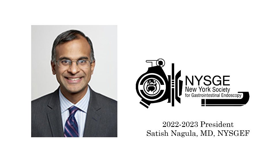 Congratulations to our very own Dr. Satish Nagula, the new president of @NYSGE!!