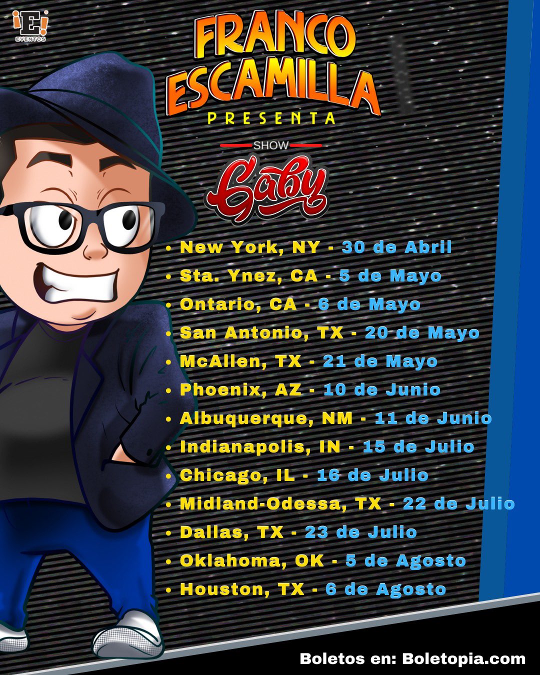 Franco Escamilla on Twitter "Aquí están las fechas para mi gira en