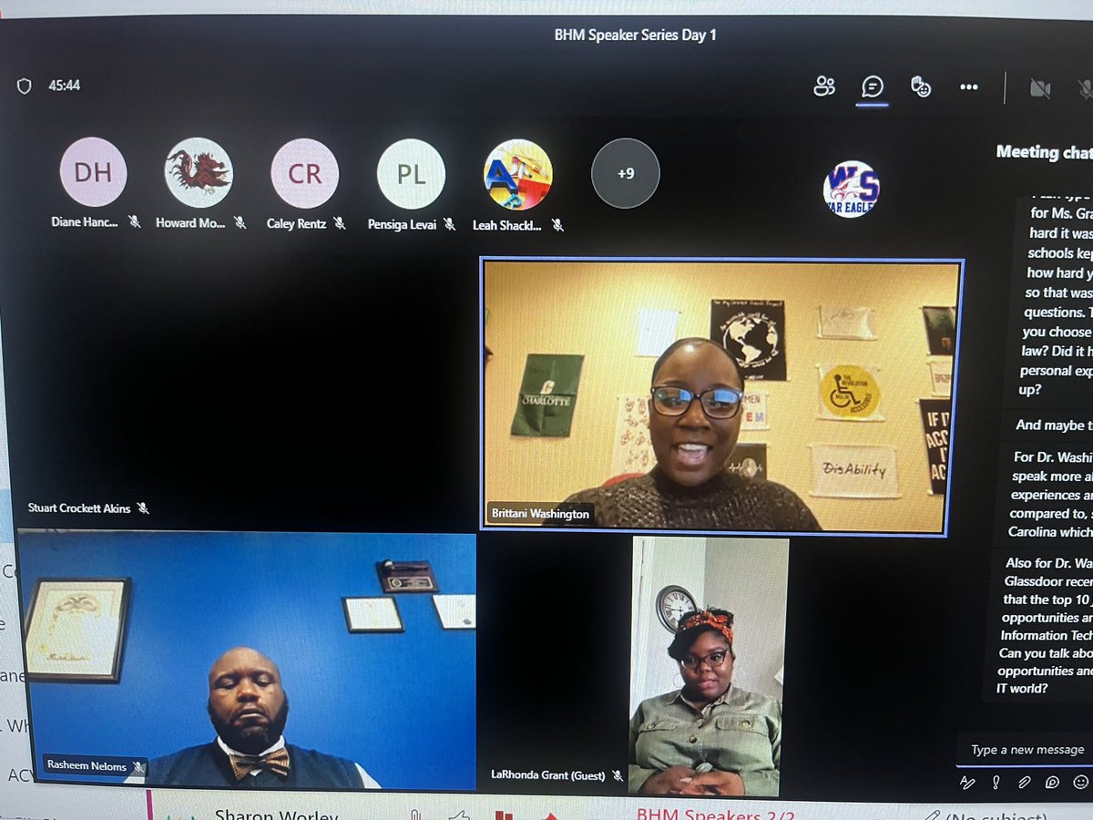 KimRyans3's tweet photo. Thank you Principal Neloms &amp; Mr. Morrison for coordinating the 1st day of our speakers for #BlackHistory Month. We appreciate Dr. Brittani Washington &amp; Ms. LaRhonda Grant, Esq. for sharing with our students today. Thank you both!!
@iamdrbrit
@WSHSWarEagles https://t.co/dBoKdgPSqQ