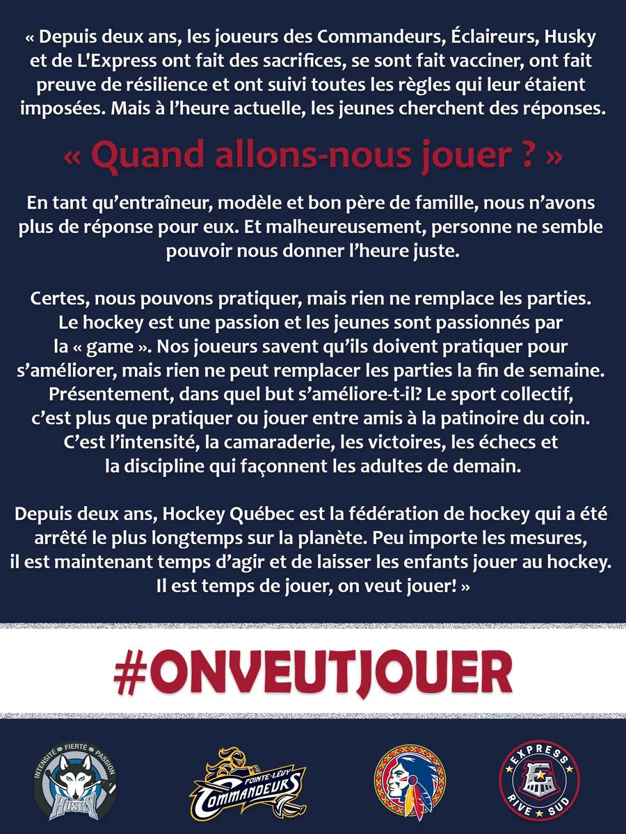 Le mouvement #onveutjouer prend de l’ampleur!