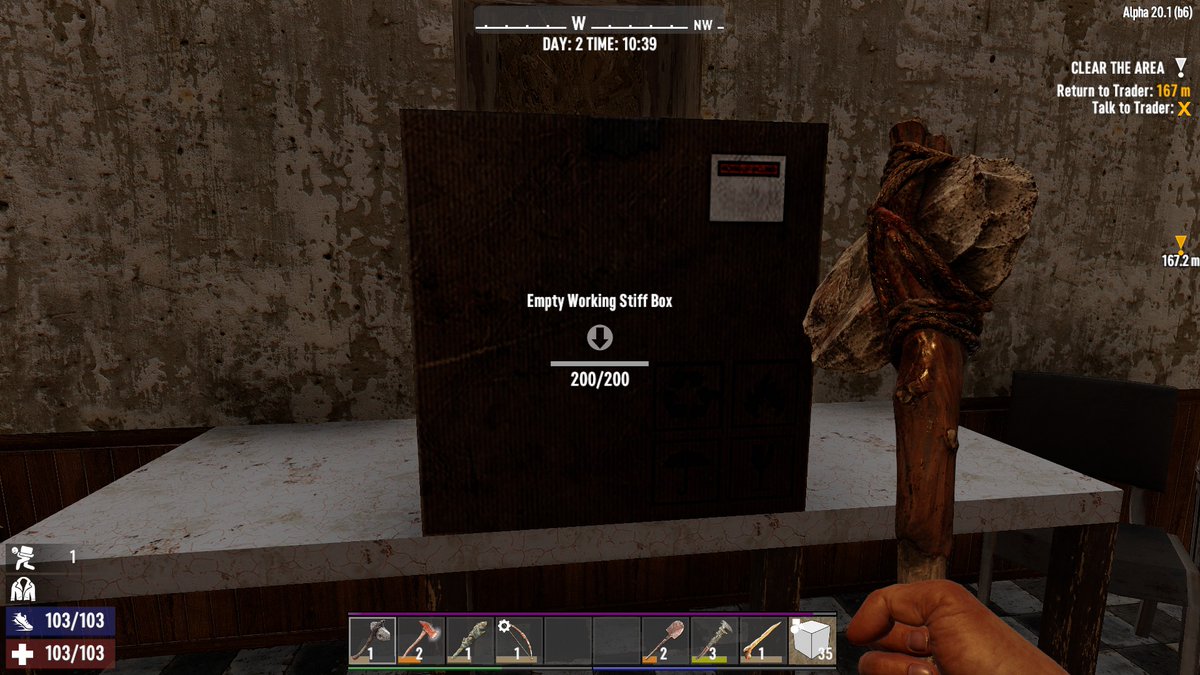 Damn. I'm gettin a real good start on day 2 already. - Melting Pot 2.0 (Alpha 20.1 b6) #7DaysToDie