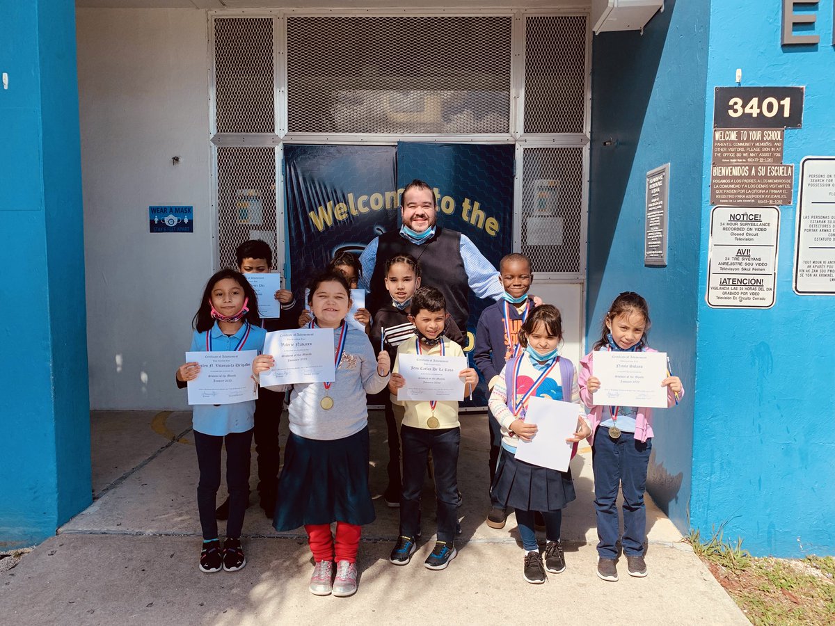 BroadmoorSchool's tweet photo. Congratulations to our Student of the Month winners for January 2022! Keep up the great work!#PursuitofExcellence #RecapturingTheVision @MDCPSCentral @StdtSvcsMDCPS @MDCPS_Values https://t.co/q0xyOgpxMP