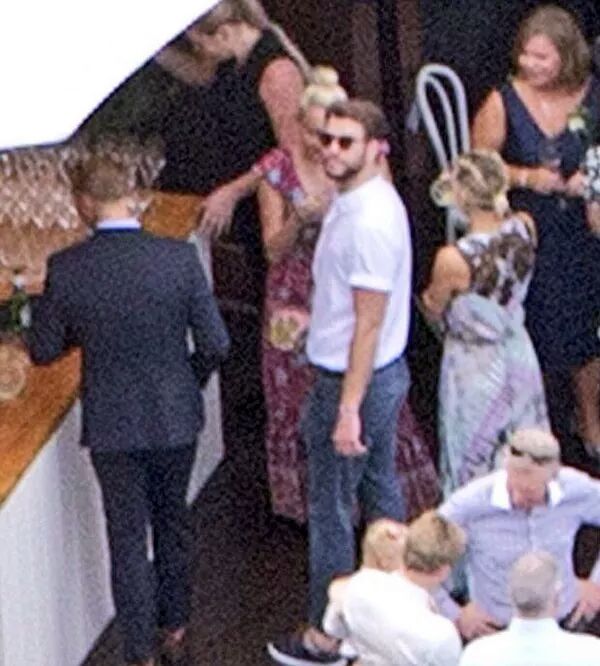 Miley Cyrus and Liam Hemsworth at their friend's wedding (2016)