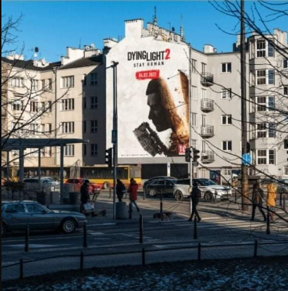 jokond's tweet photo. Zombi temalı Dying Light 2 oyunu için Polonya'da yapılan reklam çalışmasının gündüz ve gece görüntüleri. Yaratıcılık budur, nokta atışı budur. https://t.co/Coeq2n8GB9