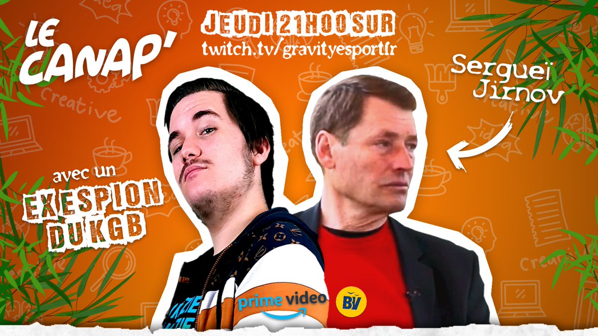LeCanapTalkShow's tweet photo. 🛋 On se retrouve ce soir à 21h sur https://t.co/QAY5XMHPLz avec Emeric, Nourdine et moi, en compagnie de @SergueiJirnov !

⚠️ Ce soir, les services secrets russes nous infiltres !!!

#KGB #espion #espionnage #Russia #Russie #Poutine https://t.co/0CZi5jhBsJ