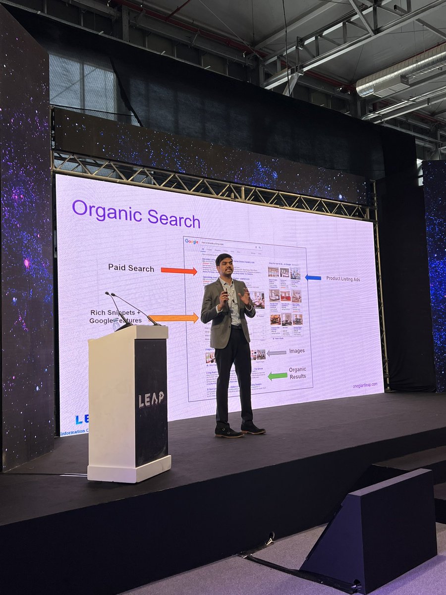 <a href="/avinashconda/">Avinash Conda</a> from <a href="/WilliamsSonoma/">Williams Sonoma</a> kicking off day 3 at #LEAP22 in Riyadh! #tech #SaudiArabia