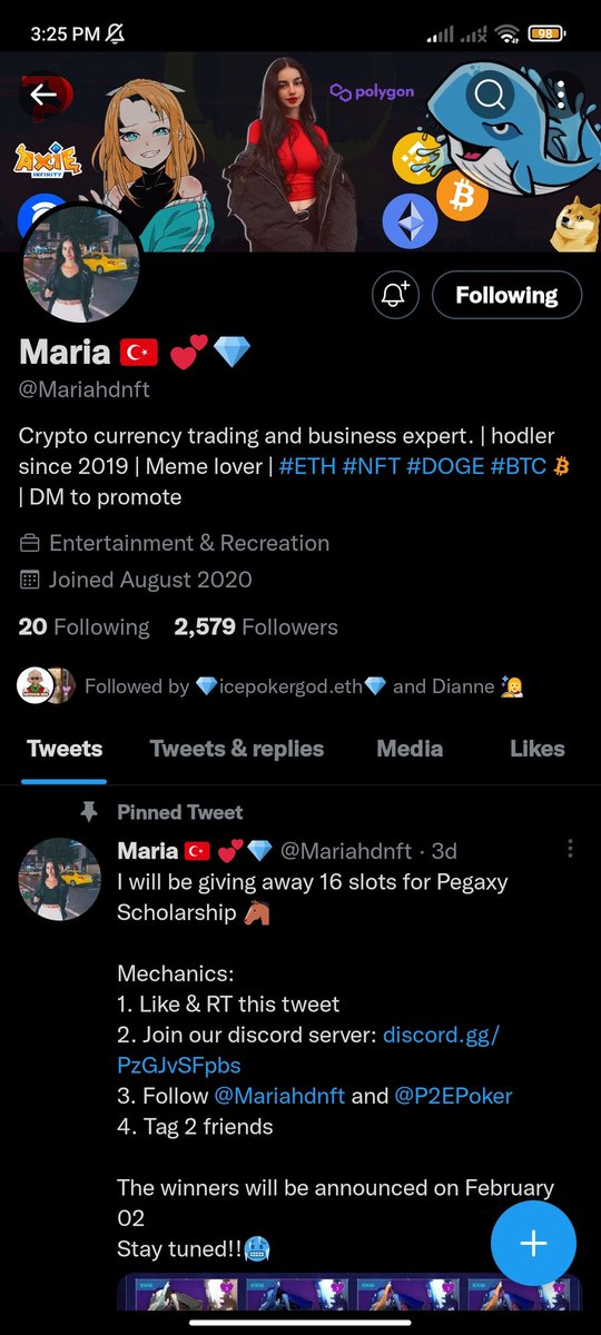 macslicious's tweet photo. @Mariahdnft @P2EPoker @PegaxyOfficial done following the mechanics , hoping that you'll choose me manager thankyouu 🙏🥰 @issiahcization @borabangtanaeyo https://t.co/5jNxjukM0t
