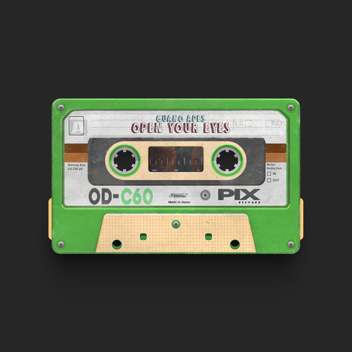 Thug_Crypto_Cat's tweet photo. Got a cool #NFT #PixTape #9600 | GuanoApes   - Open Your Eyes Cassette. 
Feels like the good old days with the Sony Walkman in my pocket - end of 90th! 
@sandra_nasic @GuanoApes @MTV https://t.co/K8vWmtNARj