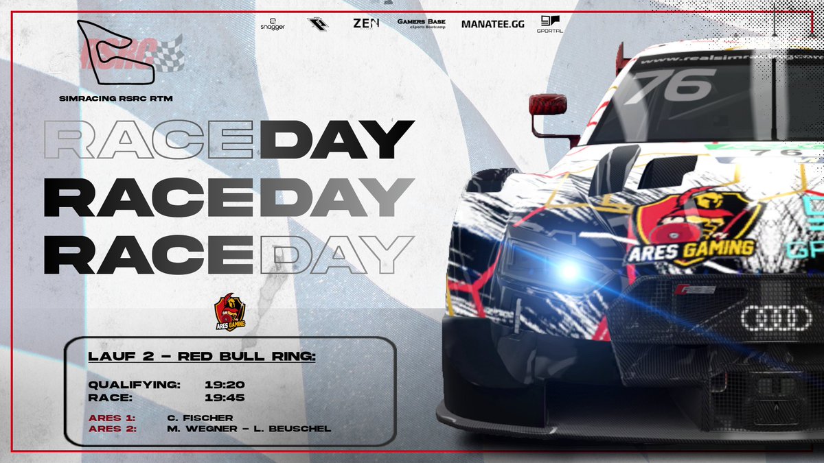Ab 19:20 Uhr geht es auf dem Red Bull Ring 🇦🇹 um eine erneute Spitzenposition!

📺 youtube.com/c/RealSimRacin…

#AhuAres 🏎️ <a href="/CommunityRsrc/">RSRC Community</a>