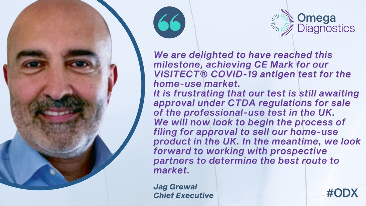 Shredz90's tweet photo. #ODX

Looks like @Grewalski is now ready to cheerlead 👏🏽

The 1st UK made nucleoprotein test approved for self-use in the EU 🥇🇪🇺

Game on @Omega_ODX 💥

Omega Diagnostics Gp - CE-Mark for self-test for VISITECT® COVID-19 test https://t.co/Qnf0J4xCdE #voxmarkets https://t.co/vFGAPLarGB