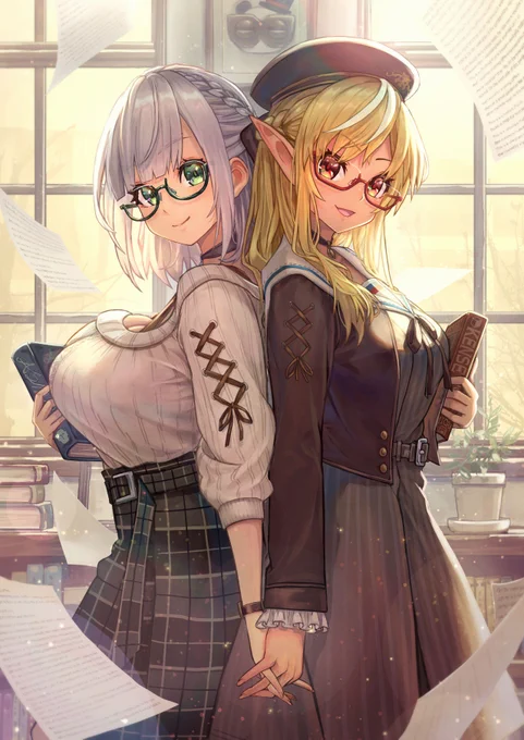 #女の子二人のイラストを貼る見た人もやる
ノエフレ 