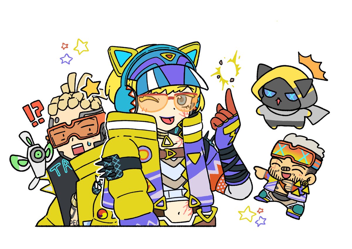 「3周年スキン可愛いしかっこいいしめちゃくちゃ楽しみ〜!!
#APEX
#APEX」|はちがつのイラスト