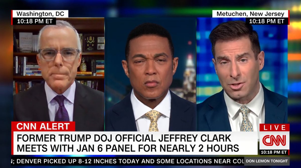 Media: <a href="/eliehonig/">Elie Honig</a> to <a href="/donlemon/">mn(elonqatx)</a>: "If #JeffreyClark took the Fifth today, as we believe he did, (a) that was the smart move for him legally, and (b) he had a good reason to. He committed a fraud inside <a href="/TheJusticeDept/">U.S. Department of Justice</a>, the very department that's charged with prosecuting fraud."