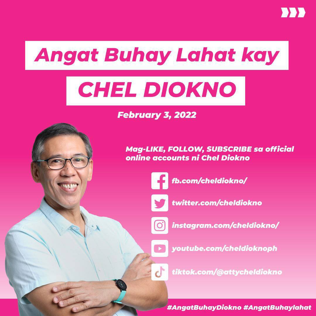 PEP4Leni's tweet photo. Ngayong araw, paulanan natin ng suporta si CHEL DIOKNO

FOLLOW CHEL DIOKNO
Facebook: https://t.co/jrEgUqDuiN
Twitter:  https://t.co/Z56k0IIeTm
Youtube: https://t.co/YVtji5RSdq
Instagram: https://t.co/t5qwwJpRlU
Tiktok: https://t.co/1QOojLfRSb https://t.co/YmS2ZCp2B9