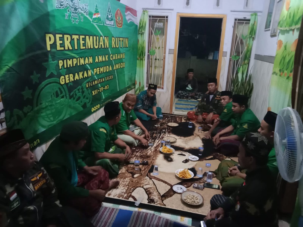 Rabu, 02 Pebruari 2022 PAC GP.ANSOR Leces mengadakan pertemuan dalam bentuk rutinan ANSOR BANSER se-Kecamatan Leces di kediaman Sahabat Banser Junaidi Desa Clarak. Juga di Hadiri oleh ketua PC GP.ANSOR Kab. Probolinggo
#tetapsemangatansor
#ansor
#pac
#pacansorleces