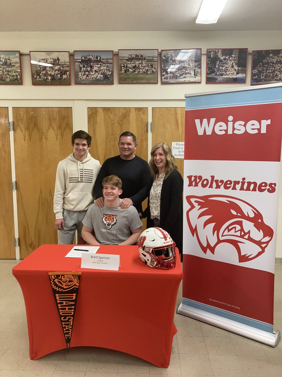 Congrats to Brett Spencer on signing his Letter of Intent to play Football at ISU today!