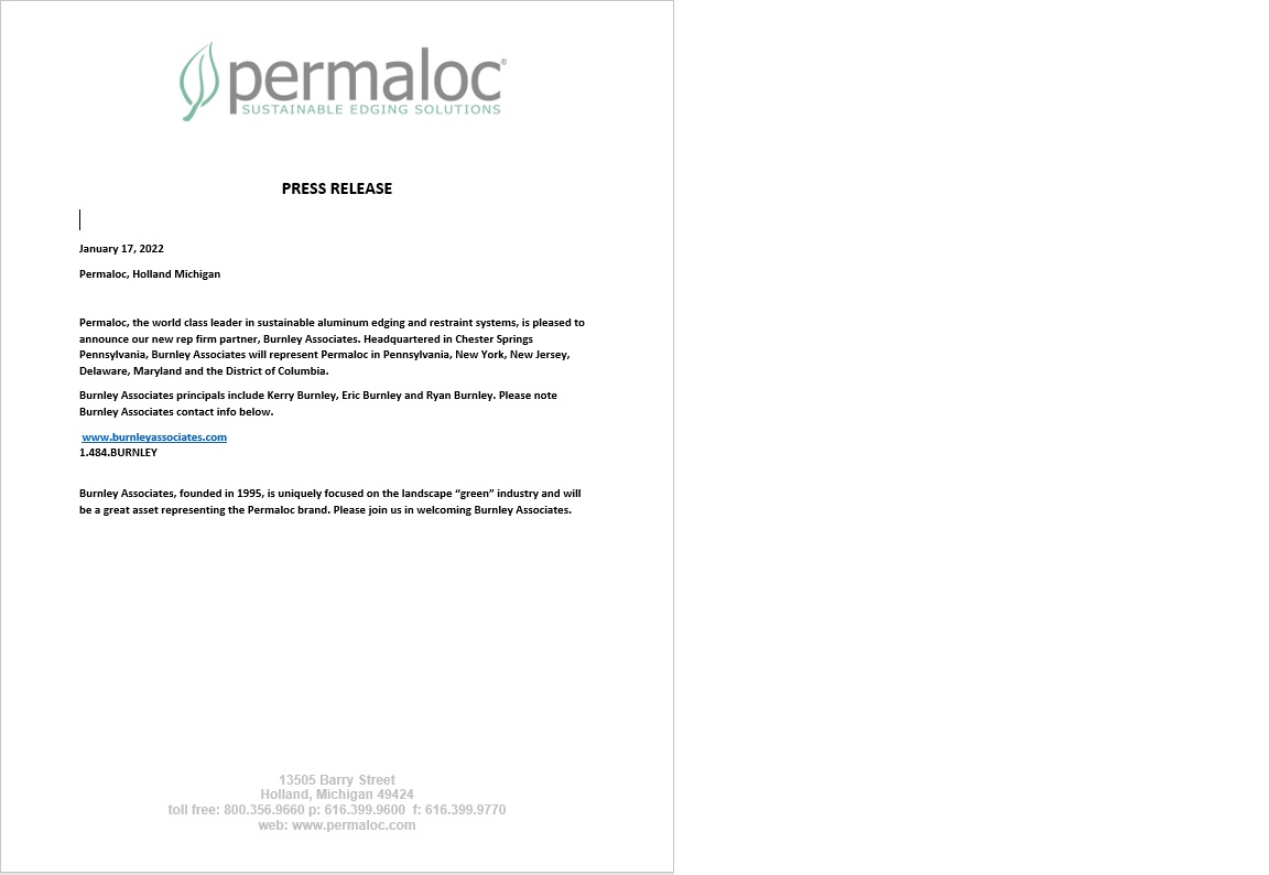 Please welcome @BurnleyAssociates: <a href="/KerryBurnley/">kerry burnley</a>, <a href="/RyanBurnley/">nathan</a> and <a href="/EricBurnley/">Eric Burnley</a> as the newest Rep Firm Partner with <a href="/Permaloc/">John Valentino</a> 

#reps #pennsylvania #newyork #newjersey #Delaware #maryland #washingtondc