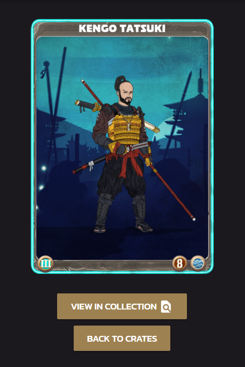 jannideppster's tweet photo. Newest addition to my Samurai Army. My best card yet 🥳🥳🥳 #SamuraiRising #SamuraiLegends https://t.co/rk6D99eqd3