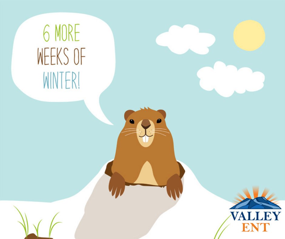 Valley_ENT's tweet photo. We hope you had a #HappyGroundHogsDay!

Even though spring is coming late, it's important to be prepared for spring allergies!

Find out more about allergy treatments below:

https://t.co/3WbCD2FtsI https://t.co/UVok92JMXa