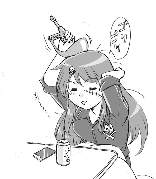 #メーテルの呑み鉄7正しい重力サーベルの使い方。ただしうっかり引き金引いちゃうとお尻が火傷する。 