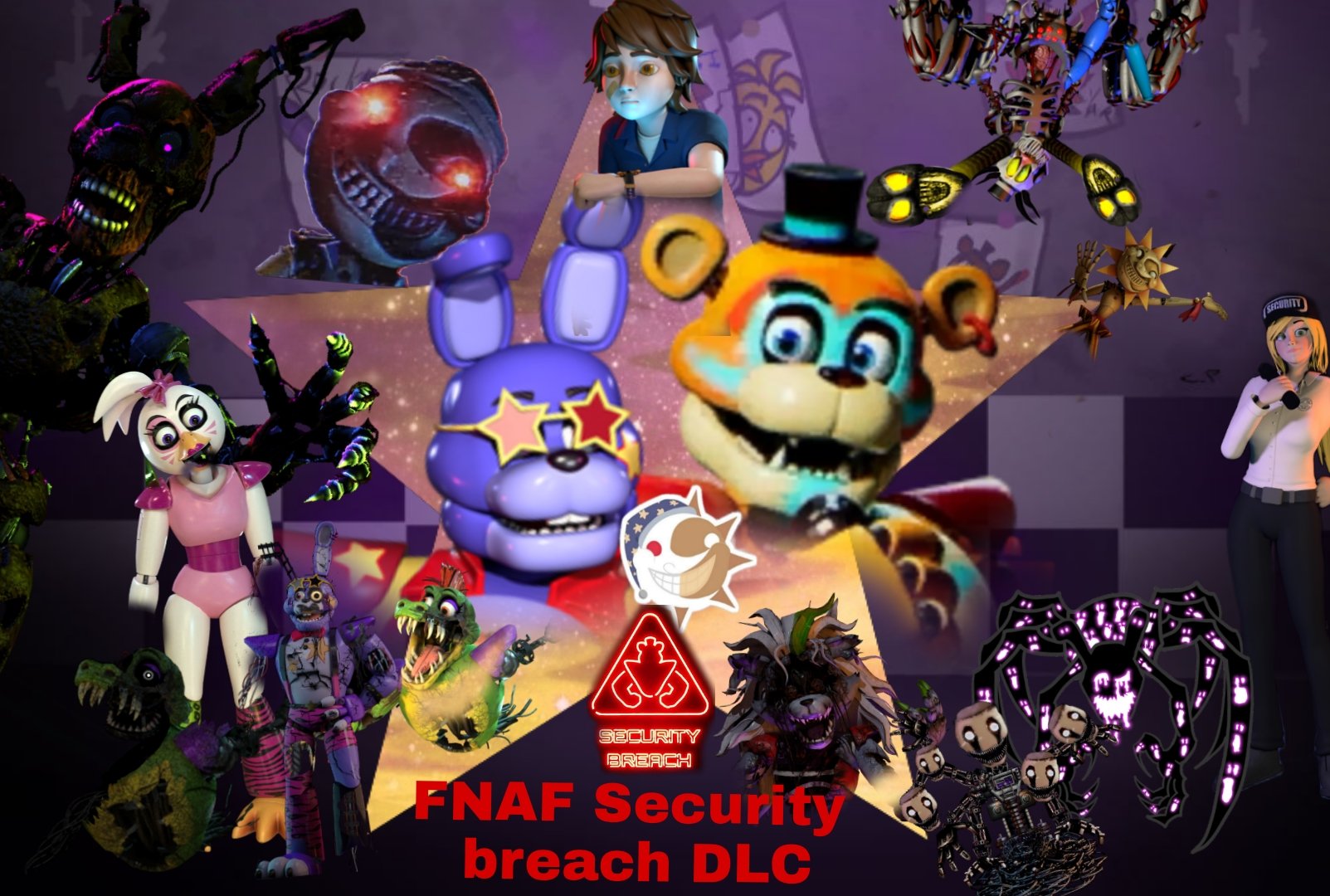 Geekin'9ine on X: FNAF Security breach DLC @real_scawthon @dawkosgames we  need multiplayer and secret Glamrock Bonnie And more boss Glitchtrap  Monster and nightmare staff bot monster and Phone get free FNAF SB #