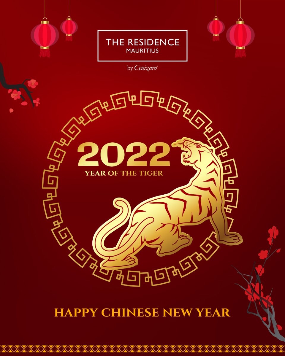 n this season of joy The Residence Mauritius present it's sincere wishes and kind thoughts. May the kind of New Year outshine all the rest.
Wishing you happiness &amp; prosperity in the year the Tiger!
Happy Chinese New Year 2022!

#yearofTIGER #theresidencemauritius #MomentsEnriched