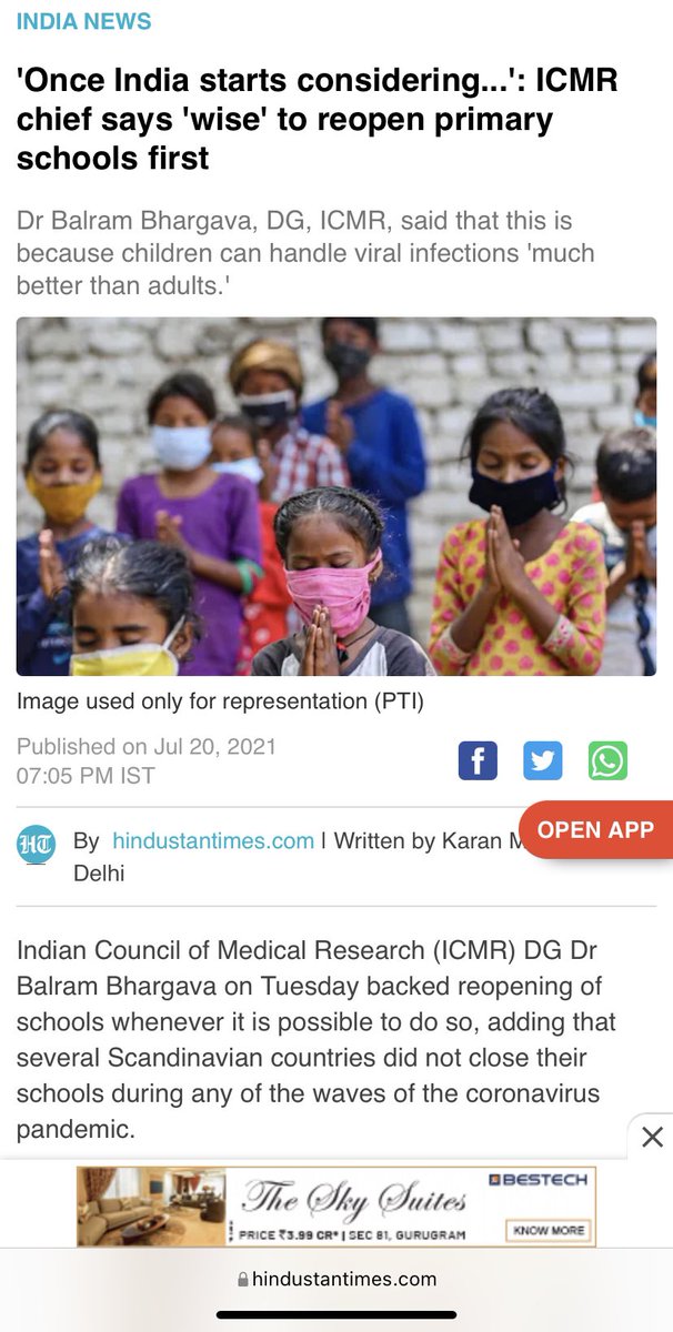 tanya_aggarwal1's tweet photo. Why phased? When experts advise prioritise primary? Primary school students are at least risk for severe/fatal covid-19 yet stand to lose the most in terms of foundational skills, social play and nutrition. 
What’s the logic @LtGovDelhi @ArvindKejriwal @msisodia ?
#BackToSchool https://t.co/hGTQFlyN8c