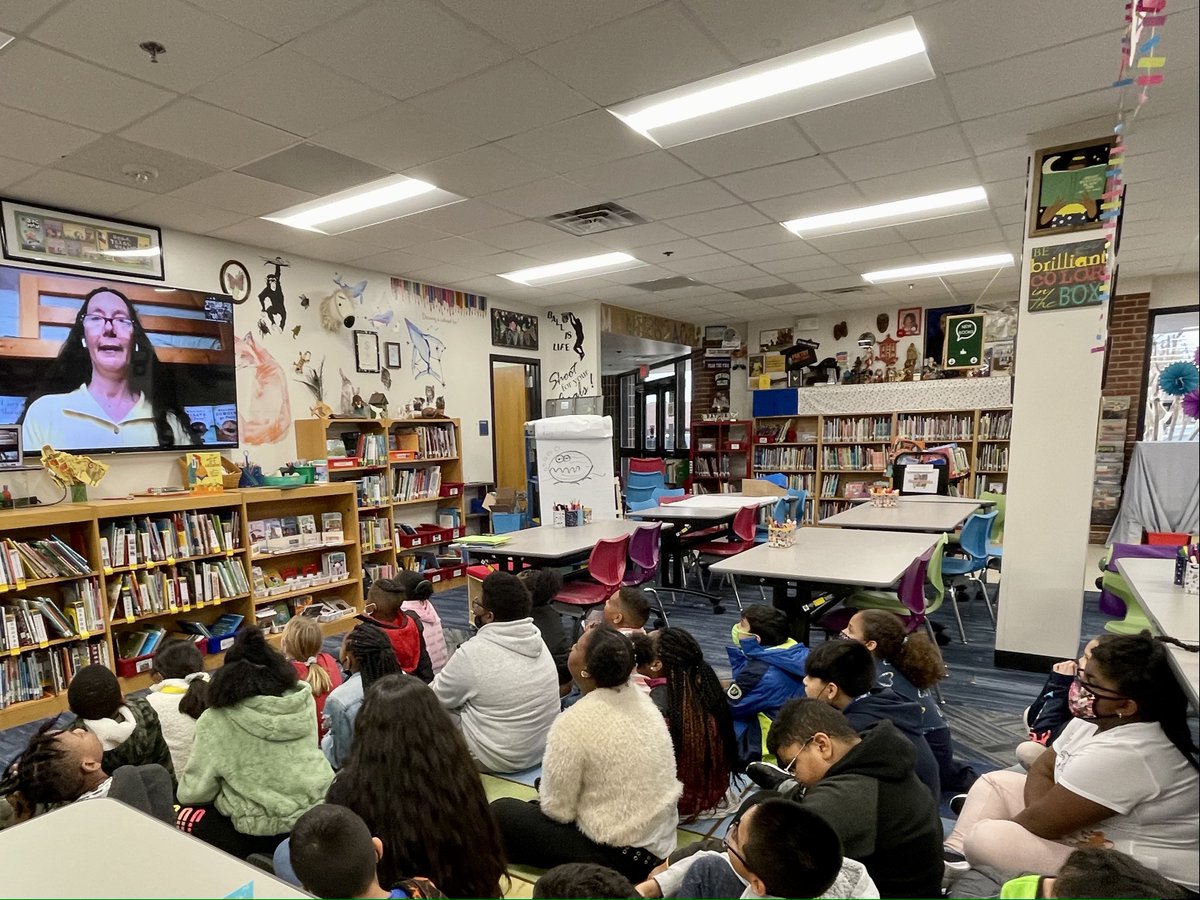 romenendez14's tweet photo. Today author @DawnProchovnic & 4th graders at #CannadayES celebrated #WorldReadAloudDay!We enjoyed the readaloud of Lucy's Blooms &we shared our dandelion art made especially for her visit. We agree with Lucy, dandelions are flowers not weeds! @westmarginpress @litworldsays 2/2 https://t.co/nPRAqKzycr