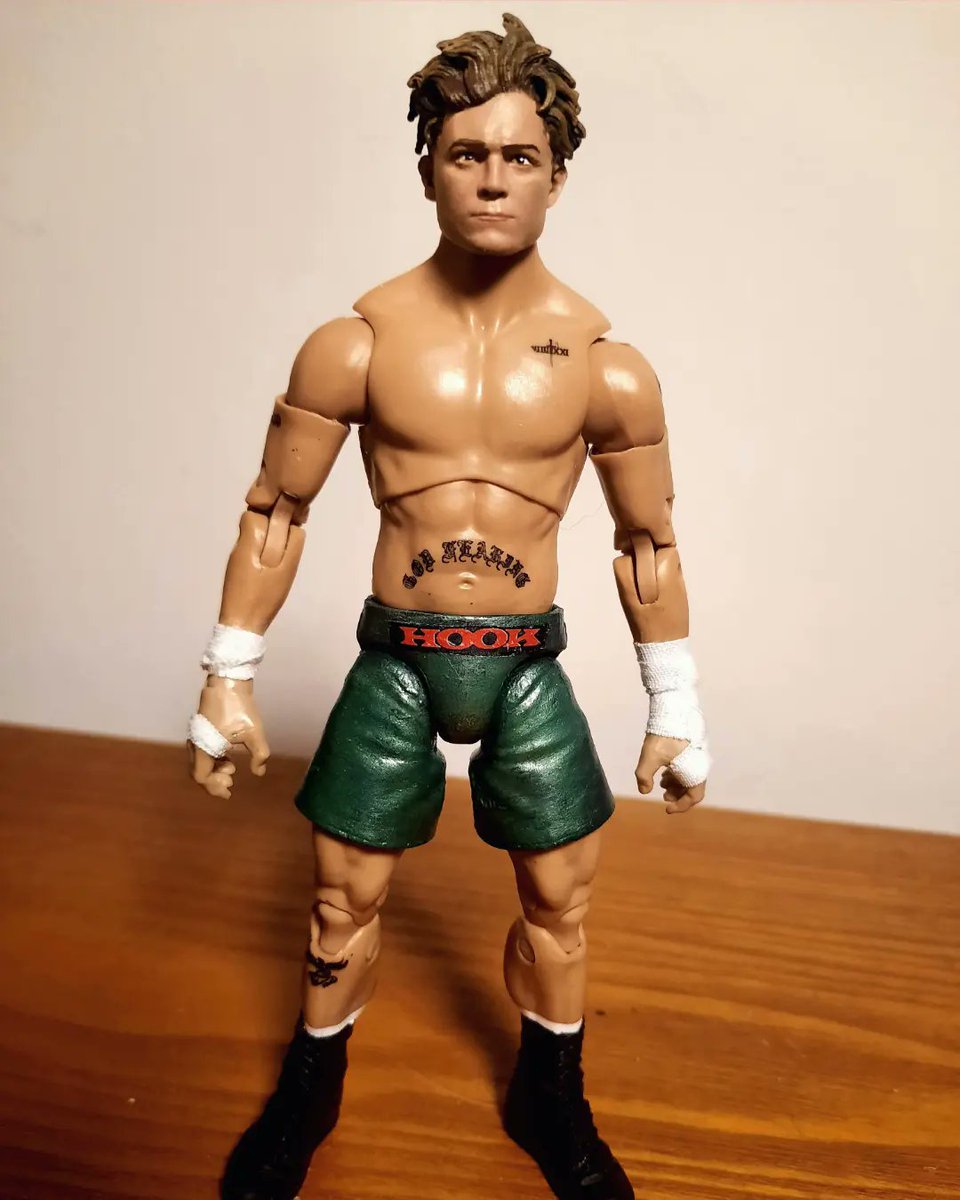 itFigures8's tweet photo. SEND HOOK! Custom @Jazwares @730hook with hand painted custom head and real wrist tape and accurate tattoos 🤘😎

#hook #sendhook #AEW #allelitewrestling #AEWDark #AEWDarkElevation #AEWRampage #AEWDynamite #AEWonTBS #AEWonTNT #customwrestlingfigure #custom #3dprinted #handpainted https://t.co/yQFKx4FGv8
