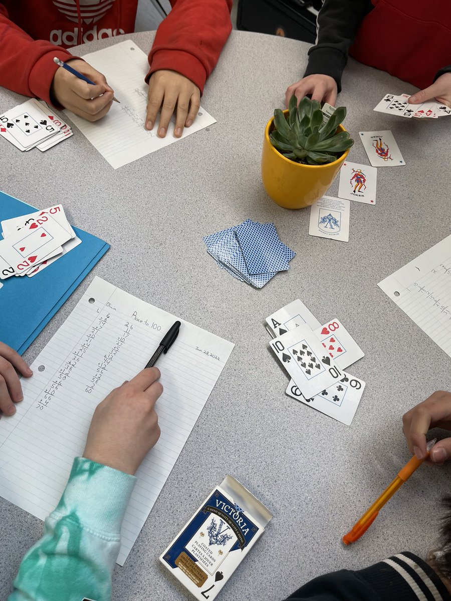 mscathyandre's tweet photo. Friday mornings are for card games! #softstart #teambuilding #math @Surrey_Schools https://t.co/Qdt0uQOTnY