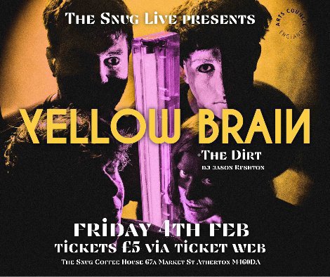 Tomorrow... 
The Dirt head to <a href="/SnugAtherton/">The Snug Atherton</a> to join fellow Mossley folk <a href="/YellaBrain/">Yellow Brain</a> 
I've done a few solo slots there love it...  but it's a maiden voyage for the dirt.. buzzin