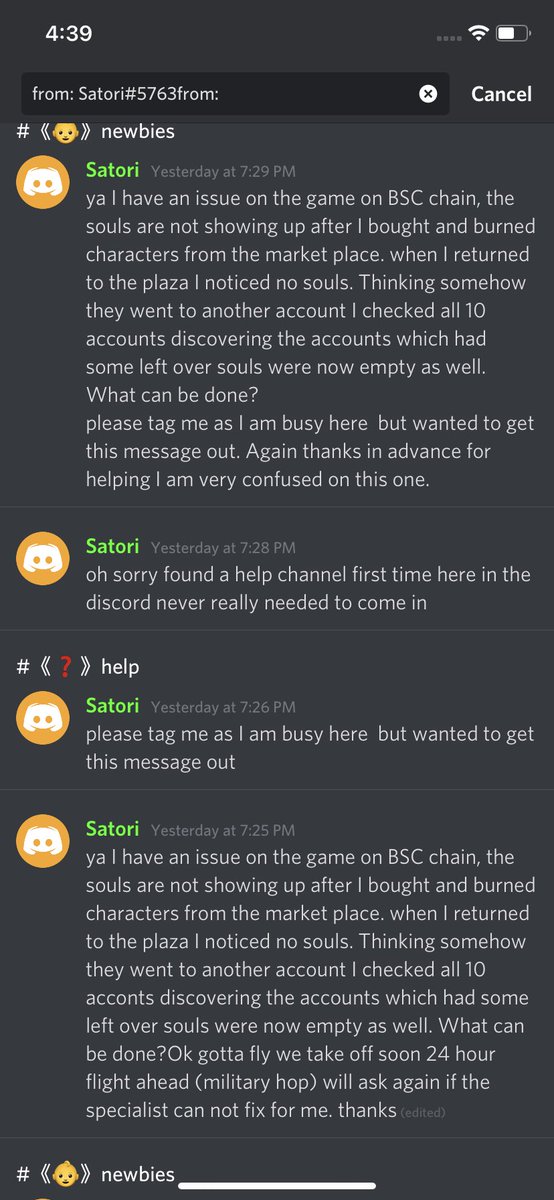 SYNERGYGUILDS's tweet photo. So here is exactly what happened and you can go search for yourselves.Cryptoblades Discord https://t.co/e9f3y5LIty
