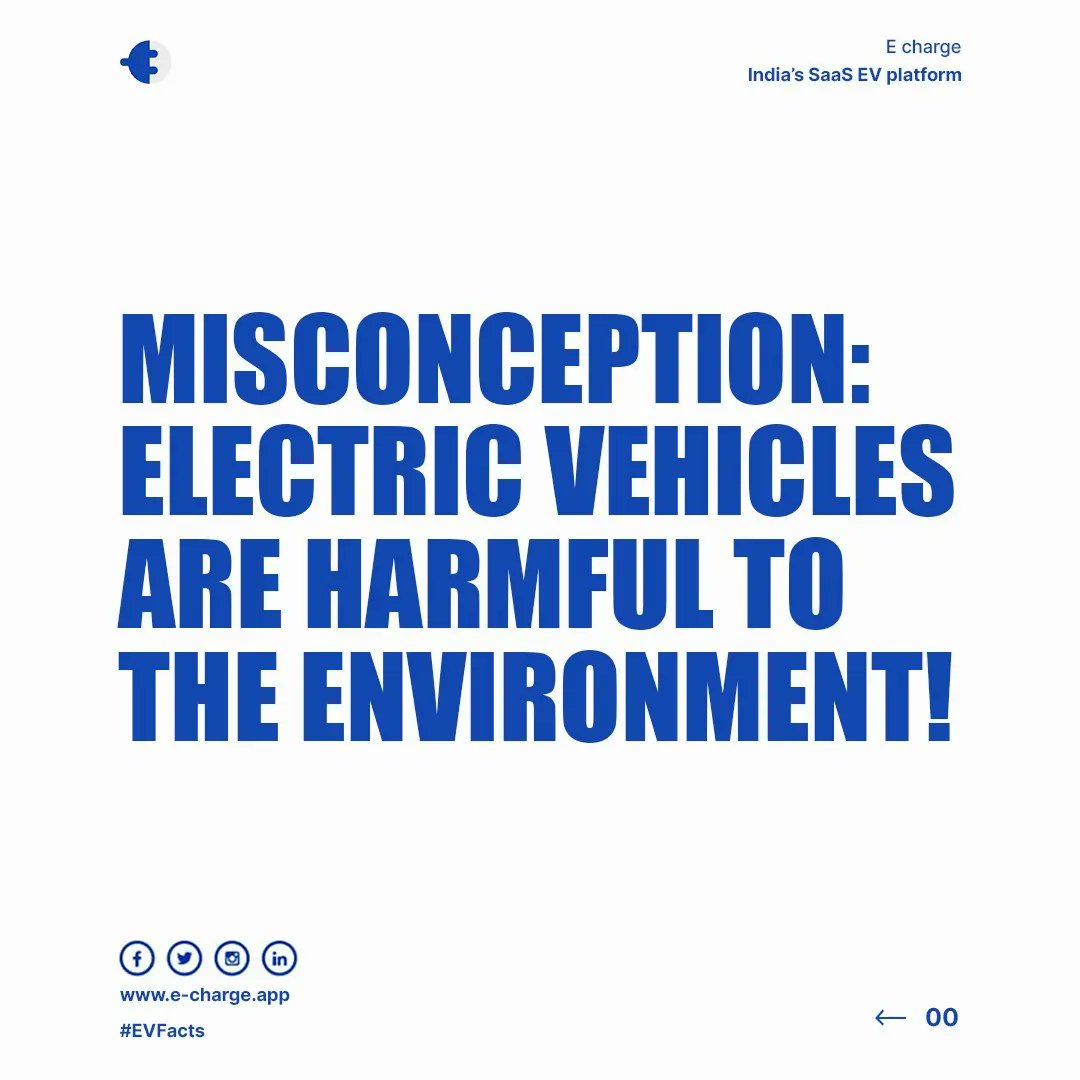 echarge_app's tweet photo. Let go of the Misconception about electric vehicles that they are harmful to the environment.

#echarge #elector #electricvehicles #electriccharge #tesla #evcharge https://t.co/aZAYIUybi7