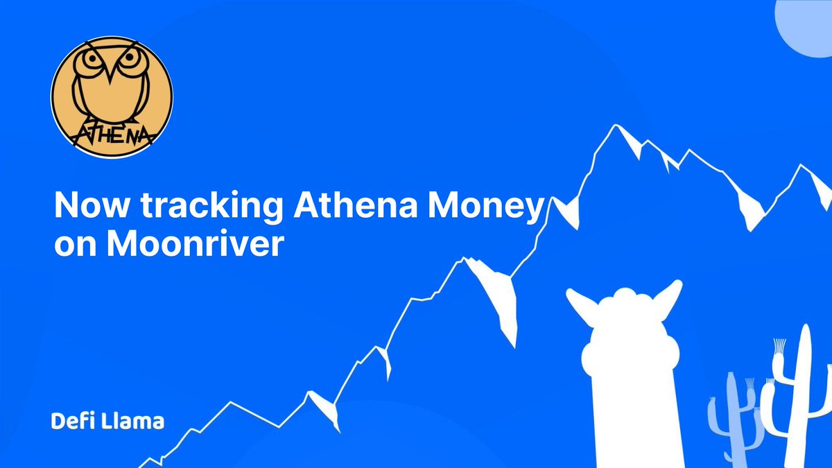 DefiLlama's tweet photo. Now tracking @AthenaMoneyOrg on @MoonriverNW 

The $OWL algorithmic token serves as the backbone of a rapidly growing ecosystem aimed towards bringing liquidity and new use cases to the Moonriver network.

https://t.co/TRInXW30uf https://t.co/6vig8CzmPm