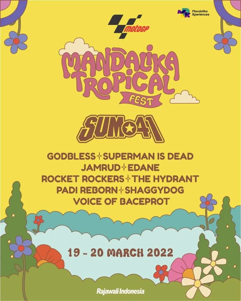 Poster bocor, Sum 41 akan konser di MotoGP Mandalika, Indonesia? 

hai.grid.id/read/073125528…