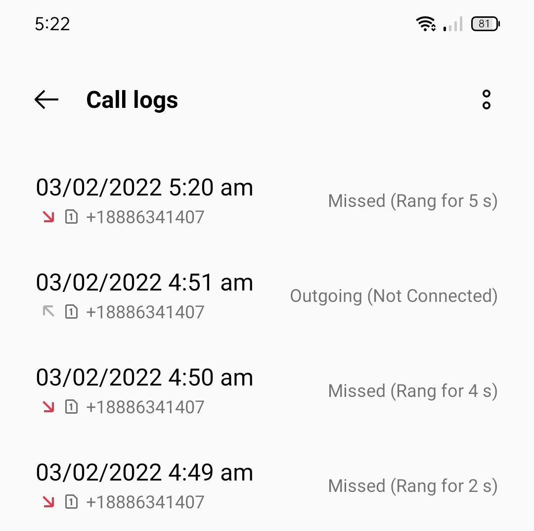 kprasanthk's tweet photo. @airindiain 
Another missed call for 5 seconds https://t.co/7f06xYwdor