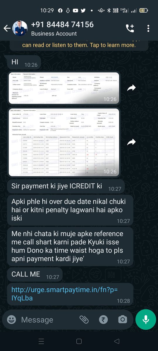 #icredit #Bigshark <a href="/cyber_c_india/">Cyber Crime India</a> <a href="/Jantaki_Aawaz/">जनता की आवाज़🕯️</a> <a href="/Pravinkks/">Pravin Kalaiselvan</a> Icredit again started the call giving harrashment for the payment chinese loan application reference par call karne ki dhamki <a href="/DelhiPolice/">Delhi Police</a> <a href="/gurgaonpolice/">Gurugram Police</a> pls help <a href="/RBI/">ReserveBankOfIndia</a> <a href="/PMOIndia/">PMO India</a> +918448474156 this is the number