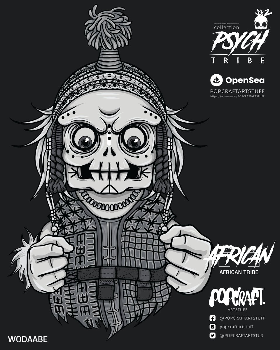 WODAABE MEANS "FORBIDDEN PEOPLE"
SOMETIMES TRANSLATED "HE WHO RESPECTS THE PROHIBITION"

AFRICAN TRIBE : WODAABE
COLLECTION : PSYCH-SS2-TRIBE
OPENSEA : opensea.io/collection/psy…

#NFT #NFTCommunity #nftart #NFTTHAILAND #nftcollectors #NFTthaiartists #POPCARFTARTSTUFF #AFRICANTRIBE