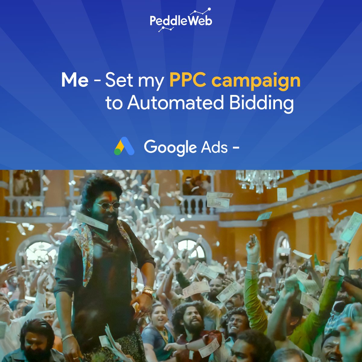 PeddleWeb's tweet image. Main Google Ads ka bidding price hai: Jukega nai!

#PushpaMemes #PushpaTheRule #GoogleAds #PeddleWeb