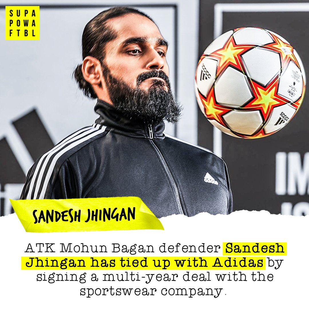SuperpowerFb's tweet photo. The Indian ๐ฎ๐ณ center back has paired up with one of the most loved sports brands in the country ๐
How excited are you to see Sandesh Jhingan don the three stripes from now on? ๐
#Jinghan #Adidas #ISLNews https://t.co/6t9cSJZAcH