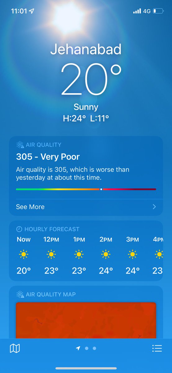 Somyadeep_'s tweet photo. Beautiful Morning Today☘️🌞.. This is looking beautiful but the air we all are breathing is not that good here. The AQI (Air Quality Index) of Jehanabad is 255 (appx.) that’s very poor which slowly effects our health., The good Air Quality Index should be (1-50). Think About it!! https://t.co/Erk48eb4db