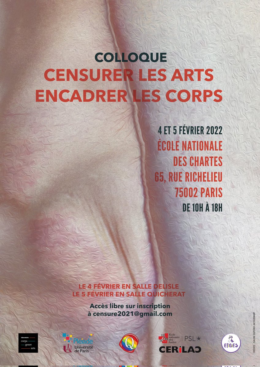 quentinpetitdd's tweet photo. Demain j'interviendrai au colloque "Censurer les arts - Encadrer les corps" organisé par @CorpsGenreArts et @queerinal à @Ecoledeschartes pour parler de la censure de @D_derobertis et de la manière dont l'artiste en fait une composante de son œuvre ❌ https://t.co/gRFrN9qKsE