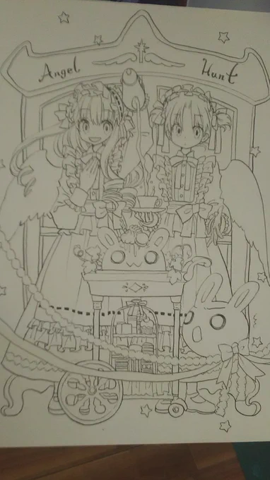 これ4枚目。クラシカルメイドな天音と真由。
次は、中華メイド、飲茶バージョン描きます。('∀`*)ウフフ 