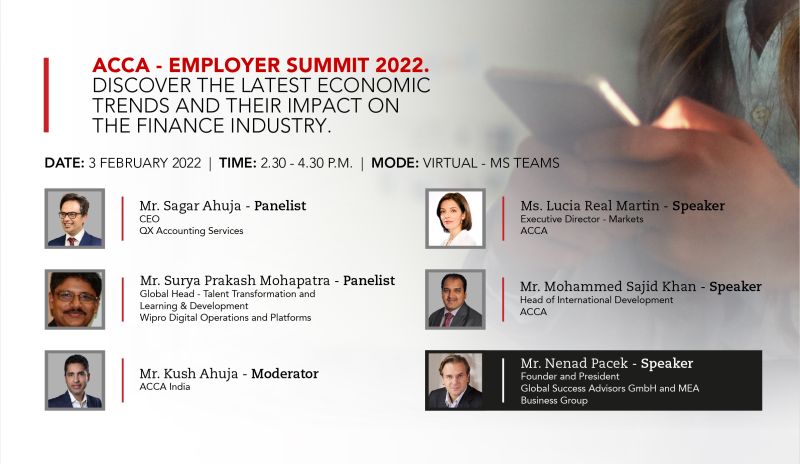 We look forward to hosting you at the ACCA #EmployerSummit later today from 2;30 to 4:30 IST. To register, please visit: bit.ly/ACCAEmployerSu…