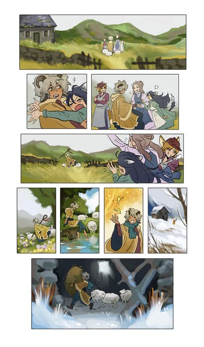 simple comic abt sheepboy leaving home!! how do comic artists do this. help 