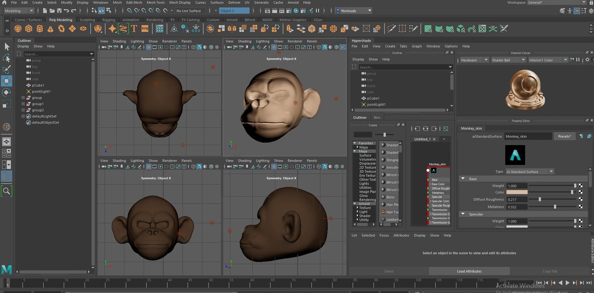 First Sculpt in Maya. I've noticed a lot of similar features when using maya compared to blender.