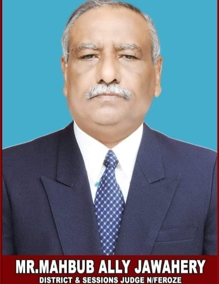 ڊسٽرڪٽ اينڊ سيشن جج نوشھروفيروز محبوب عالي جواھري استعيفا ڏئي ڇڏي