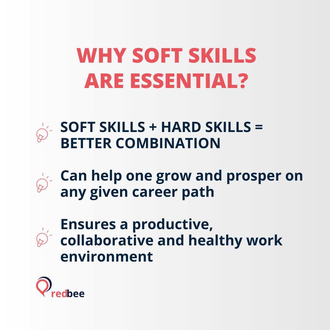 RedbeeSoftware's tweet image. If you think technical skills are enough to help employees succeed, empiric-based studies show otherwise. Here&apos;s why soft skills are essential in any career 🚀

#RedBeeSoftware #softskills #itcareer